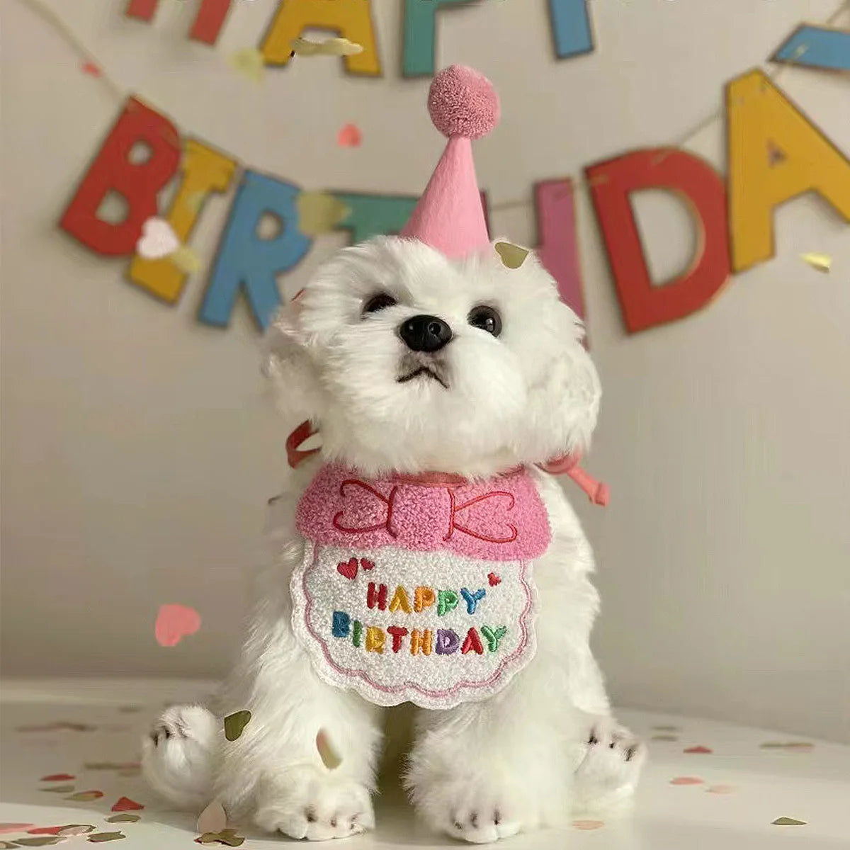 CONJUNTO DE GORRO Y PAÑUELO FELIZ CUMPLEAÑOS